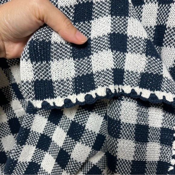 Fish & Kids Vichy Gingham Knit Dress in Blue and White M NWT - Picture 11 of 15